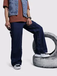 The Roadster Life Co. Men Loose Bootcut Pure Cotton Jeans