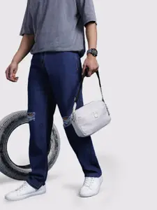 The Roadster Life Co. Men Straight Fit Ripped Pure Cotton Jeans