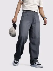 The Roadster Life Co. Men Loose Baggy Fit Pure Cotton Jeans