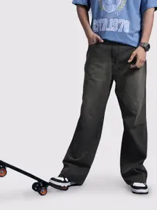 The Roadster Life Co. Men Pure Cotton Loose Bootcut Jeans