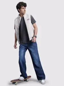 The Roadster Life Co. Men Loose Bootcut Fit Pure Cotton Jeans