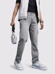 The Roadster Lifestyle Co. Men Low Distress Light Fade Mid-Rise Regular Fit Jeans