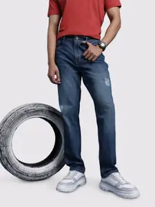 The Roadster Lifestyle Co., Men Pure Cotton Regular Fit Mid-Rise Jeans