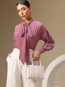 Chemistry Micro Checks Opaque Casual Shirt