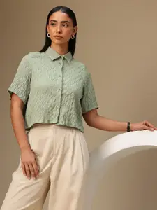 Chemistry Shirring Detail Boxy Casual Shirt