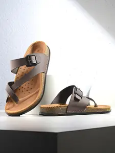 Azzaro Black Men One Toe Comfort Sandal