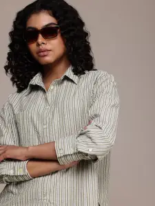 Roadster Striped Oversized Casual Shirt