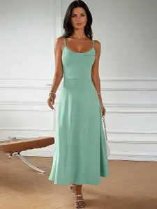 Kotty Solid Cowl Neck Maxi Dress