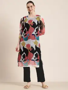 Sun Fashion And Lifestyle Floral Printed Organza Kurta