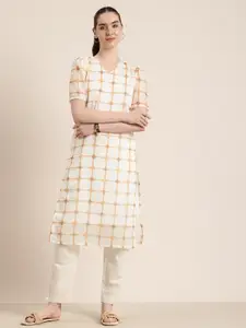 Sun Fashion And Lifestyle Printed Chanderi Silk Kurta