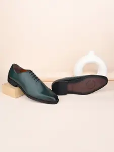 Louis Stitch Men Seaweed Green Formal Wholecut Lace-Up Derby Shoes