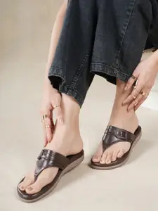 Mast & Harbour Women Open Toe Flats