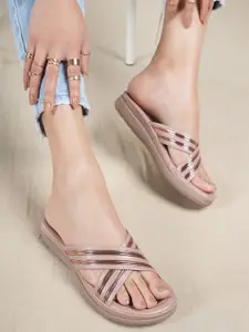 Mast & Harbour Women Open Toe Flats