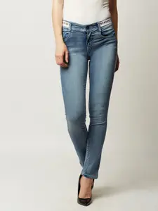 Miss Chase Women Blue Slim Fit High-Rise Clean Look Stretchable Jeans