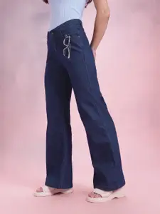 DressBerry Women Wide Leg High-Rise Stretchable Jeans