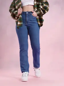 DressBerry Women Straight Fit High-Rise Jeans