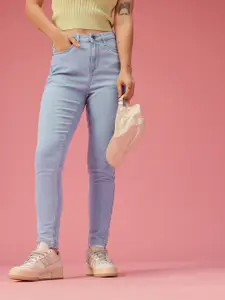 DressBerry Women Skinny Fit High-Rise Light Fade Stretchable Jeans