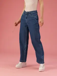 DressBerry Women Straight Fit High-Rise Stretchable Jeans