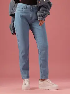 DressBerry Women Boyfriend Fit High-Rise Light Fade Stretchable Jeans