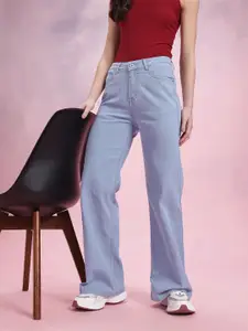 DressBerry Women Wide Leg Mid-Rise Jeans