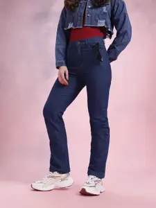 DressBerry Women Straight Fit High-Rise Stretchable Jeans