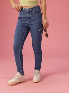 DressBerry Women Skinny Fit High-Rise Light Fade Stretchable Jeans