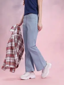 DressBerry Women Wide Leg Mid-Rise Jeans