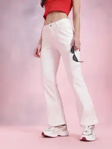 DressBerry Women Flared High-Rise Stretchable Jeans