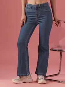 DressBerry Women Bootcut High-Rise Light Fade Stretchable Jeans