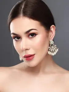 Anvik Gold Plated Beaded Contemporary Chandbalis