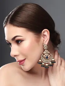 Anvik Gold Plated Beaded Contemporary Chandbalis