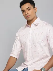 Flying Machine Pure Cotton Slim Fit Abstract Printed Casual Shirt