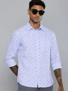 Flying Machine Slim Fit Floral Self Designed Pure Cotton Casual Shirt