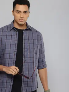 Flying Machine Slim Fit Checked Pure Cotton Casual Shirt