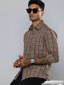 Flying Machine Slim Fit Checked Pure Cotton Casual Shirt