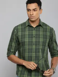 Flying Machine Slim Fit Tartan Checked Pure Cotton Casual Shirt