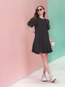 DressBerry Puff Sleeve A-Line Dress