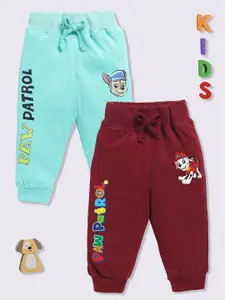 YK X Minute Mirth Infant Boys Pack of 2 Paw Patrol Printed Pure Cotton Joggers