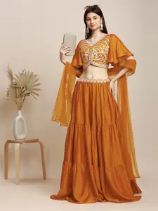 MADHURAM Floral Embroidered Ready to Wear Lehenga With Blouse & Dupatta