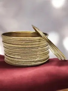 OOMPH Set Of 24 Gold Shimmer Bangles