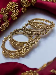 OOMPH Set Of 4 Ghungroo Bangles