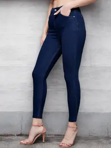 Miss Chase Women Skinny Cropped Fit High-Rise Stretchable Jeans