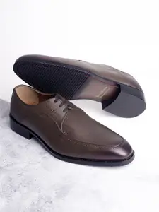 LOUIS STITCH Men Egyptian Crust Leather Lace-Up Derby Shoes
