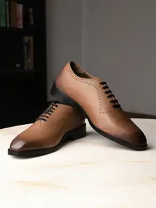LOUIS STITCH Men Egyptian Crust Leather Wholecut Derby Shoes