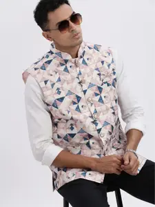 SHOWOFF Men Printed Nehru Jackets