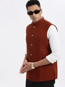 SHOWOFF Men Mandarin Collar Nehru Jackets