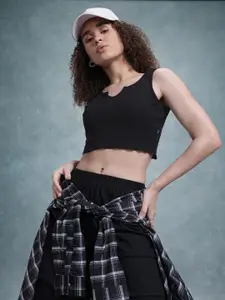 The Roadster Life Co. Ribbed Crop Fitted Top