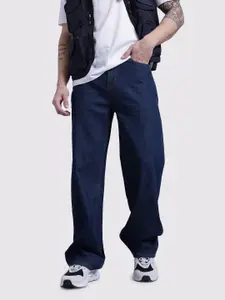 The Roadster Life Co. Men Mid-Rise Pure Cotton Wide Leg Jeans