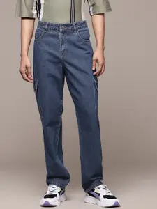 The Roadster Lifestyle Co. Men Relaxed Fit Heavy Fade Cargo Style Jeans