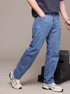 The Roadster Life Co. Men Straight Fit Light Fade Pure Cotton Jeans